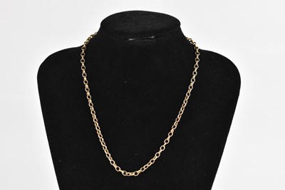 Lot 326 - A 9ct yellow gold curb link necklace, length...