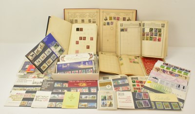 Lot 500 - Five partially filled schoolboy stamp albums...