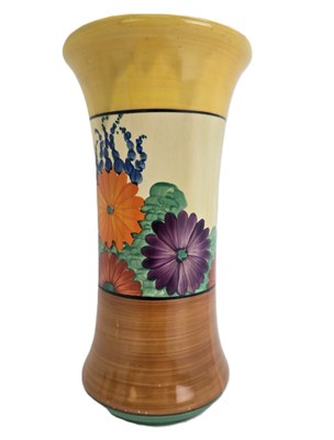 Lot 211 - CLARICE CLIFF; a 'Gayday' pattern vase from...