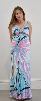 Lot 1319 - EMILIO PUCCI; a 100% silk sleeveless full...