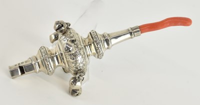 Lot 1186 - An early 20th century hallmarked silver baby's...