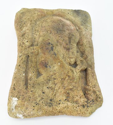 Lot 211 - A medieval carved sandstone tablet/plaque...