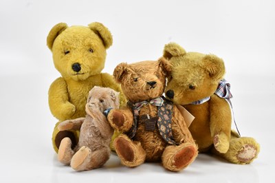Lot 2070 - A group of four teddy bears, including an...