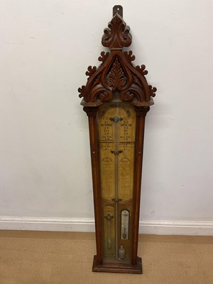 Lot 210 - ADMIRAL FITZROY; a 19th century barometer with...