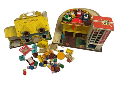 Lot 122 - FISHER PRICE; two play sets to include garage...