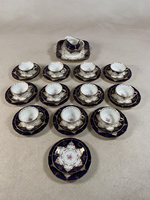 Lot 280 - COALPORT; a 19th century part tea service,...