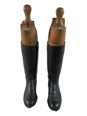 Lot 63 - A pair of gentleman's leather boots, with...