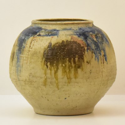 Lot 1090 - A large studio pottery bulbous vase in the...