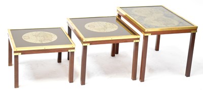 Lot 31 - A nest of mid-20th century tables, the tops...