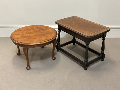 Lot 1143 - An early 20th century oak circular top coffee...