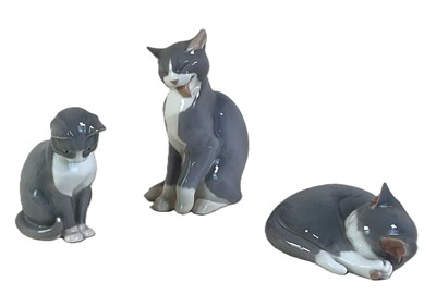 Lot 250 - BING & GRONDAHL; three porcelain models of...