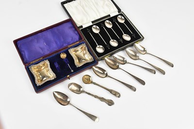 Lot 293 - Three George IV hallmarked silver teaspoons,...