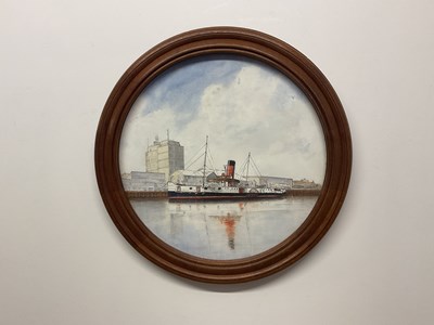 Lot 429 - RON NORRIS; a circular pen and watercolour,...