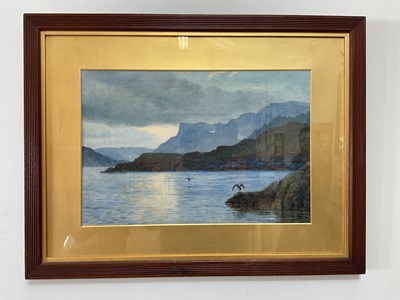 Lot 1790 - JOHN T COOK; watercolour, 'Loch Fyne', signed,...