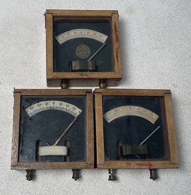 Lot 65 - F E BECKER & CO; a cased ammeter, together...