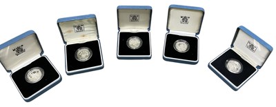 Lot 1616 - THE ROYAL MINT; five United Kingdom silver...
