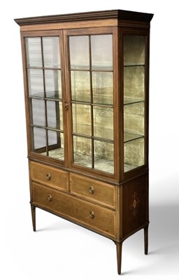 Lot 68 - An Edwardian mahogany satinwood inlaid and...