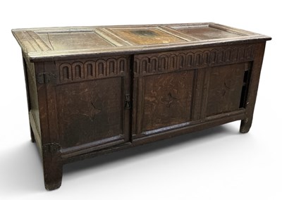 Lot 44 - A late 18th/early 19th century carved oak...