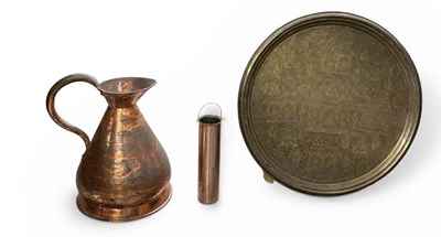 Lot 522 - A 19th century two gallon copper jug, height...