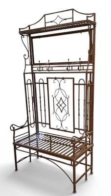 Lot 107 - A large and substantial wrought iron red...