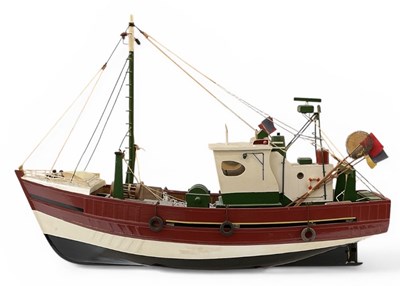 Lot 380 - A modern scratch built model of a ship with...