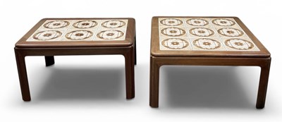Lot 62 - G PLAN; a mid century teak framed tile top...