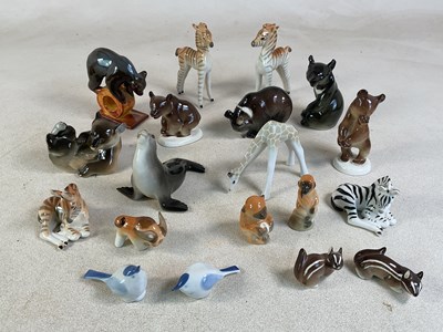 Lot 239 - LOMONOSOV; a quantity of porcelain animal and...