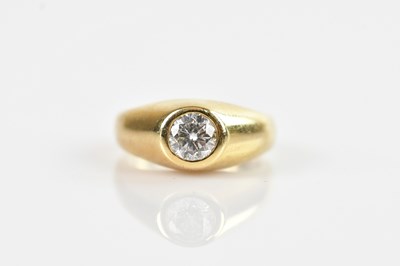 Lot 465 - A 9ct yellow gold gentleman's diamond set...