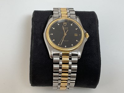 Lot 618 - TUDOR; a gentleman's 18ct gold and stainless...