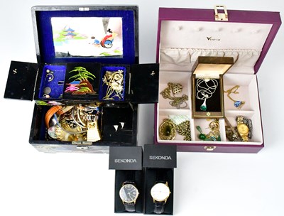 Lot 884 - A mixed lot of costume jewellery, to include...