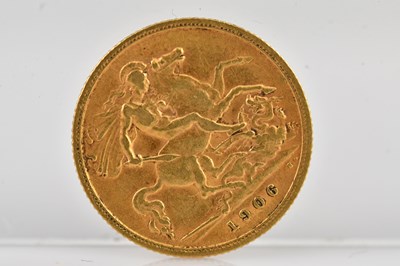 Lot 546 - An Edward VII half sovereign, 1906.