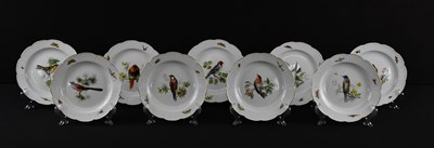 Lot MEISSEN; a set of nine porcelain...
