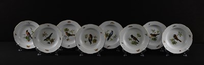 Lot MEISSEN; a set of eight porcelain...