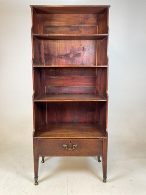 Lot 675 - A 19th century mahogany campaign waterfall...
