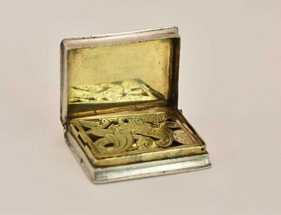 Lot 1231 - A Victorian silver vinaigrette in the form of...