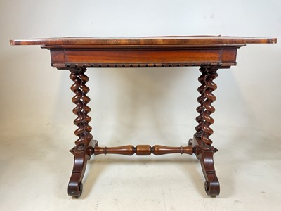 Lot 708 - A late Victorian walnut single drawer side...