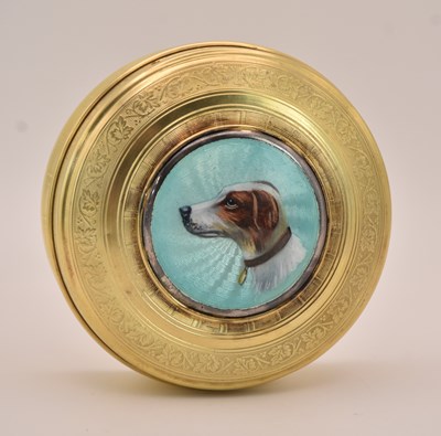 Lot 1232 - A Continental silver gilt circular box, the...