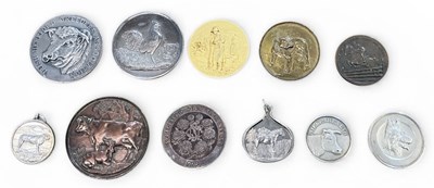 Lot 1179 - Eleven early 20th century prize medals for...
