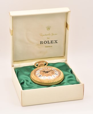 Lot 1300 - ROLEX; a vintage gilt metal gold plated...