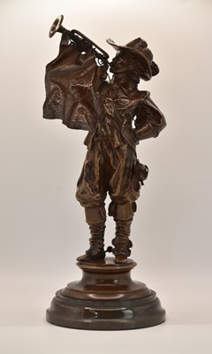 Lot 756 - EUGÈNE BARILLOT (1850-1900); a bronze figure...