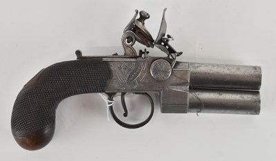 Lot 418 - W. JONES, LONDON; a flintlock double turn-off...