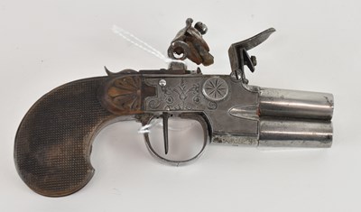 Lot 420 - A small Belgian 18th century double barrelled...
