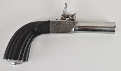 Lot 432 - A 19th century pocket percussion cap pistol,...