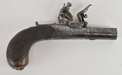 Lot 424 - WOOD, WORCESTER; a small flintlock turn barrel...