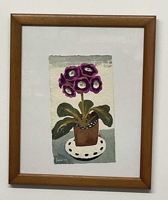 Lot 367 - MARY FEDDEN (1915-2012); watercolour, purple...