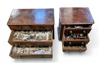 Lot 373 - Two Victorian mahogany tabletop collectors'...