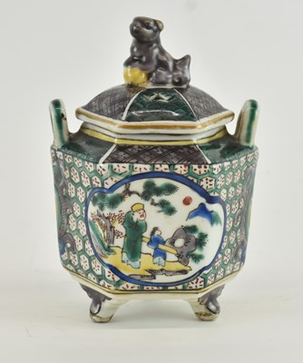 Lot 1092 - A small early 20th century Chinese hexagonal...