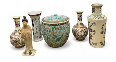 Lot 1049 - An early 20th century Chinese hand painted...