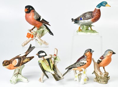 Lot 129 - GOEBEL; six ceramic birds, comprising a...