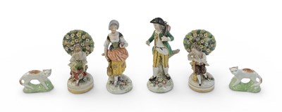 Lot 581 - CHELSEA; a pair of 18th century porcelain...